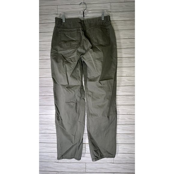 Eddie Bauer Womens Green Mercer‎ Fit Mid Rise Straight Leg Pants Size 12 - Picture 2 of 9
